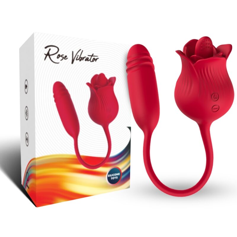 Imagen que nos facilita ARMONY STIMULATORS de su producto erótico ARMONY - ROSELIP ESTIMULADOR CLITORIS CON LENGUA 10 MODOS & VIBRADOR ROJO para nuestra categoría "JUGUETES BIENESTAR |Juguetes para Mujeres|Estimuladores|Succionadores con vibración".