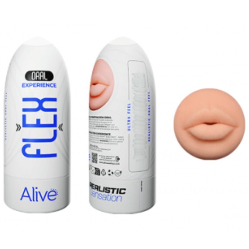 Imagen que nos facilita ALIVE de su producto erótico ALIVE - FLEX MASTURBADOR MASCULINO BOCA TALLA M para nuestra categoría "JUGUETES BIENESTAR |Juguetes para Hombres|Masturbador Boca".