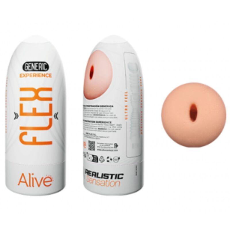 Imagen que nos facilita ALIVE de su producto erótico ALIVE - FLEX MASTURBADOR MASCULINO GENÉRICO TALLA M para nuestra categoría "JUGUETES BIENESTAR |Juguetes para Hombres|Masturbadores varios".