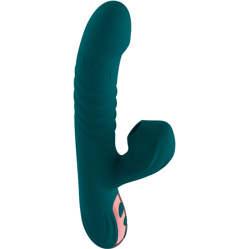 Imagen que nos facilita ARMONY VIBRATORS de su producto erótico ARMONY - SUCK VIBRADOR & SUCCIONADOR VERDE para nuestra categoría "JUGUETES BIENESTAR |Juguetes para Mujeres|Estimuladores|Succionadores con vibración".