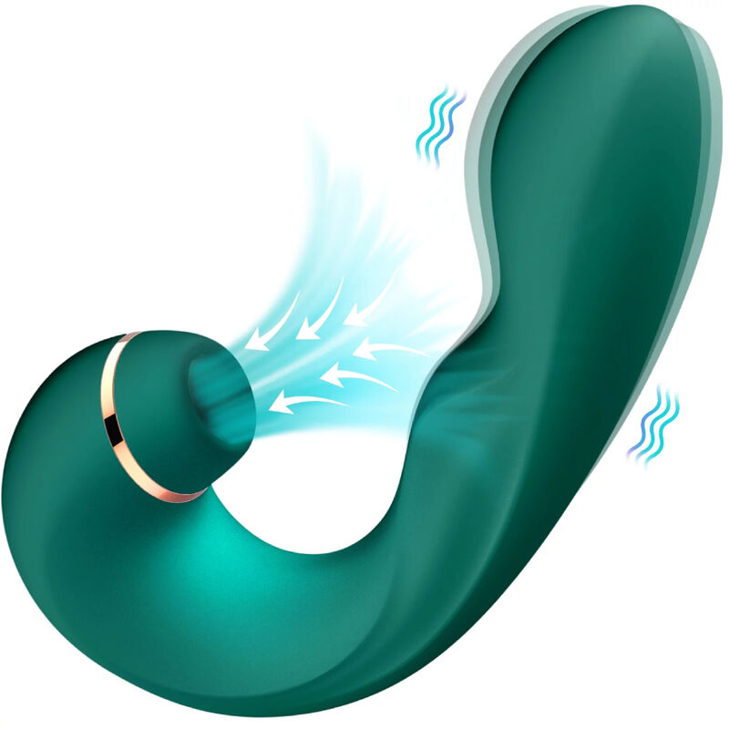 Imagen que nos facilita ARMONY STIMULATORS de su producto erótico ARMONY - VIBRADOR & SUCCIONADOR FLEXIBLE VERDE para nuestra categoría "JUGUETES BIENESTAR |Juguetes para Mujeres|Estimuladores|Succionadores con vibración".