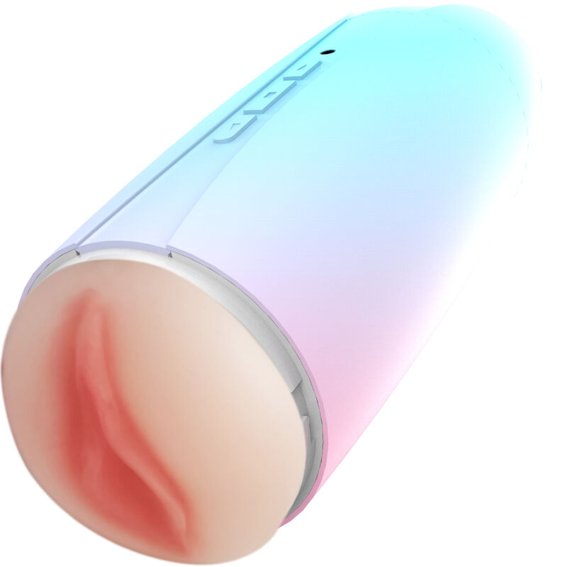 Imagen que nos facilita ARMONY FOR HIM de su producto erótico ARMONY - MASTURBADOR VIBRADOR DOBLE VAGINA & BOCA RAINBOW para nuestra categoría "JUGUETES BIENESTAR |Juguetes para Hombres|Vaginas con vibración".