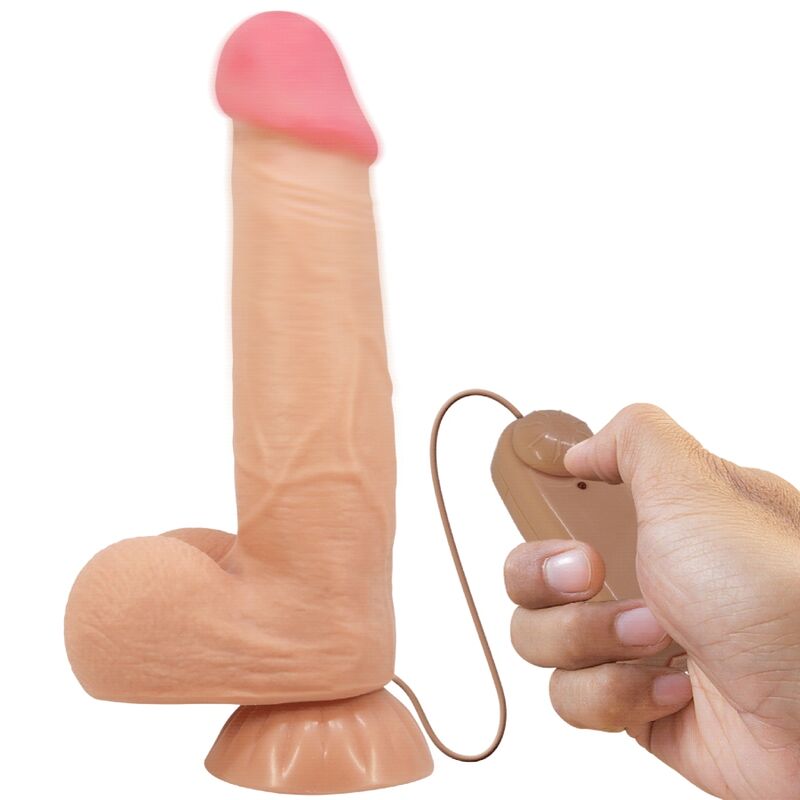 Imagen que nos facilita PRETTY LOVE HIGH GRADE de su producto erótico PRETTY LOVE - SLIDING SKIN SERIES DILDO REALÍSTICO CON VENTOSA PIEL DESLIZANTE CONTROL REMOTO  NATURAL 21.8 CM para nuestra categoría "JUGUETES BIENESTAR |Dildos sin Vibración".