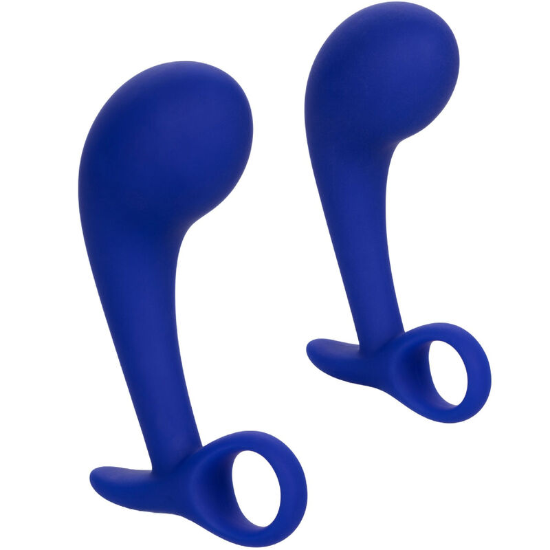 Imagen que nos facilita CALEXOTICS de su producto erótico CALEXOTICS - ADMIRAL SET 2 PLUG ANAL AZUL para nuestra categoría "JUGUETES BIENESTAR |Anal|Plugs Anales".