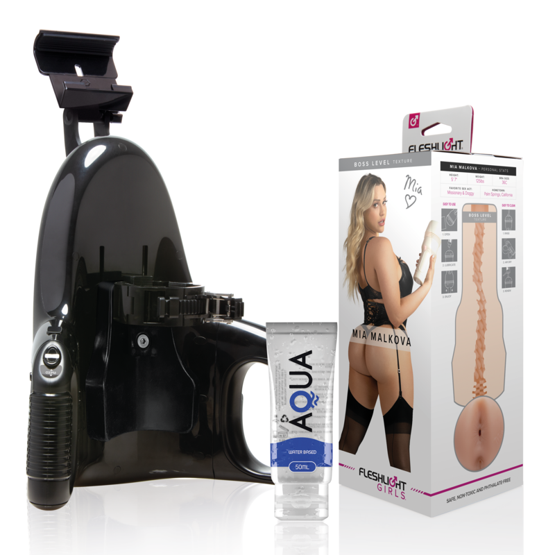 Imagen que nos facilita FLESHLIGHT GIRLS de su producto erótico FLESHLIGHT - MIA MALKOVA BOSS LEVEL + UNIVERSAL LAUNCH + LUBRICANTE AQUA QUALITY 50 ML para nuestra categoría "JUGUETES BIENESTAR |Juguetes para Hombres|Masturbador Ano Actores Porno".