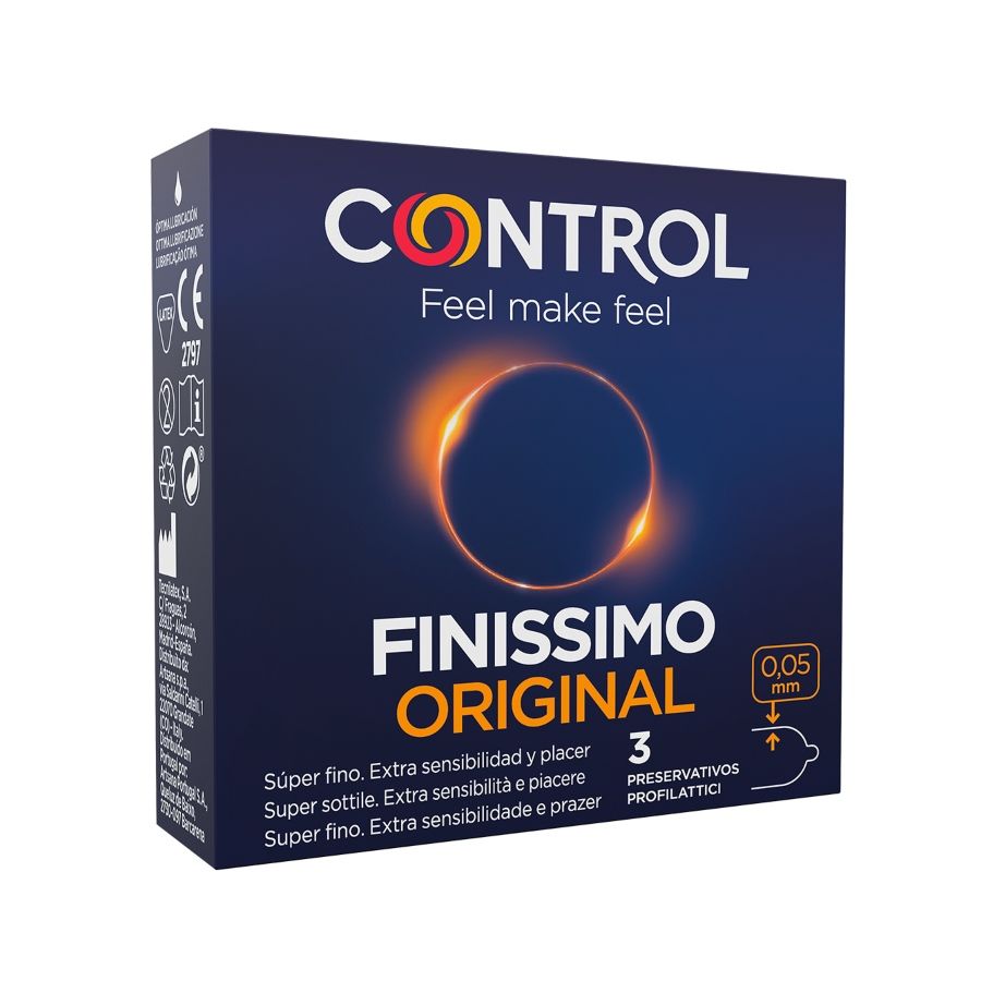 Imagen que nos facilita CONTROL CONDOMS de su producto erótico CONTROL - FINISSIMO PRESERVATIVOS 3 UNIDADES para nuestra categoría "PRESERVATIVOS |Sensitivos".