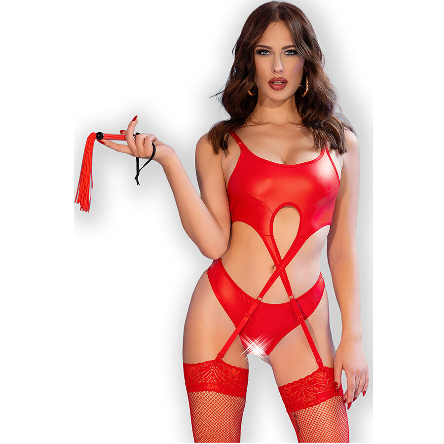 Imagen que nos facilita CHILIROSE SETS de su producto erótico CHILIROSE - CR 4625 SET CUATRO PIEZAS CROTCHLESS ROJO S para nuestra categoría "MODA & LENCERÍA|Lencería Mujer|Lencería Picante|Sets con Liguero".