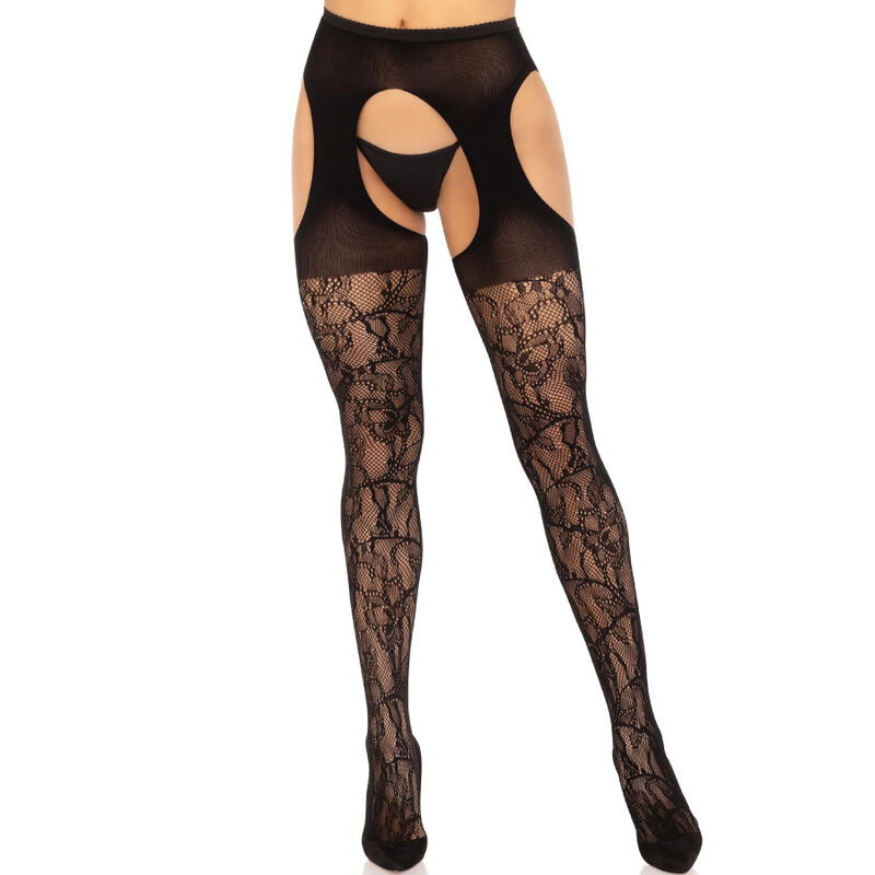 Imagen que nos facilita LEG AVENUE HOSIERY de su producto erótico LEG AVENUE - MEDIAS DE LIGUERO ENCAJE NEGRO para nuestra categoría "MODA & LENCERÍA|Lencería Mujer|Lencería Picante|Medias con Liguero".