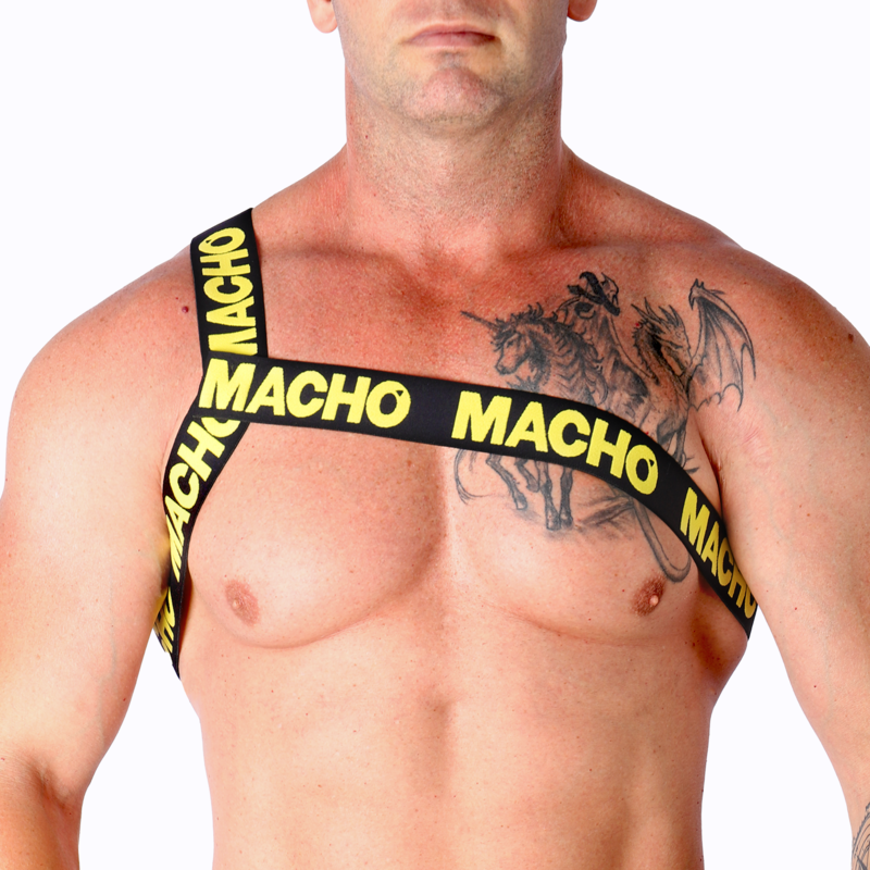 Imagen que nos facilita MACHO UNDERWEAR de su producto erótico MACHO - ARNES ROMANO AMARILLO S/M para nuestra categoría "MODA & LENCERÍA|Lencería Hombre|Arneses Hombre".