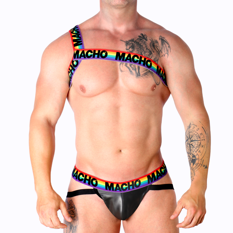 Imagen que nos facilita MACHO UNDERWEAR de su producto erótico MACHO - ARNES ROMANO PRIDE S/M para nuestra categoría "MODA & LENCERÍA|Lencería Hombre|Arneses Hombre".