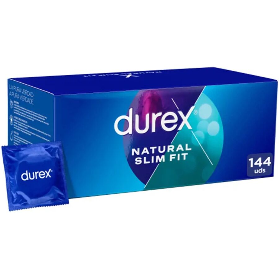 Imagen que nos facilita DUREX CONDOMS de su producto erótico DUREX - NATURAL SLIM FIT BASIC 144 UNIDADES para nuestra categoría "PRESERVATIVOS |Todos los tamaños de cajas|Cajas de 30 a 288".