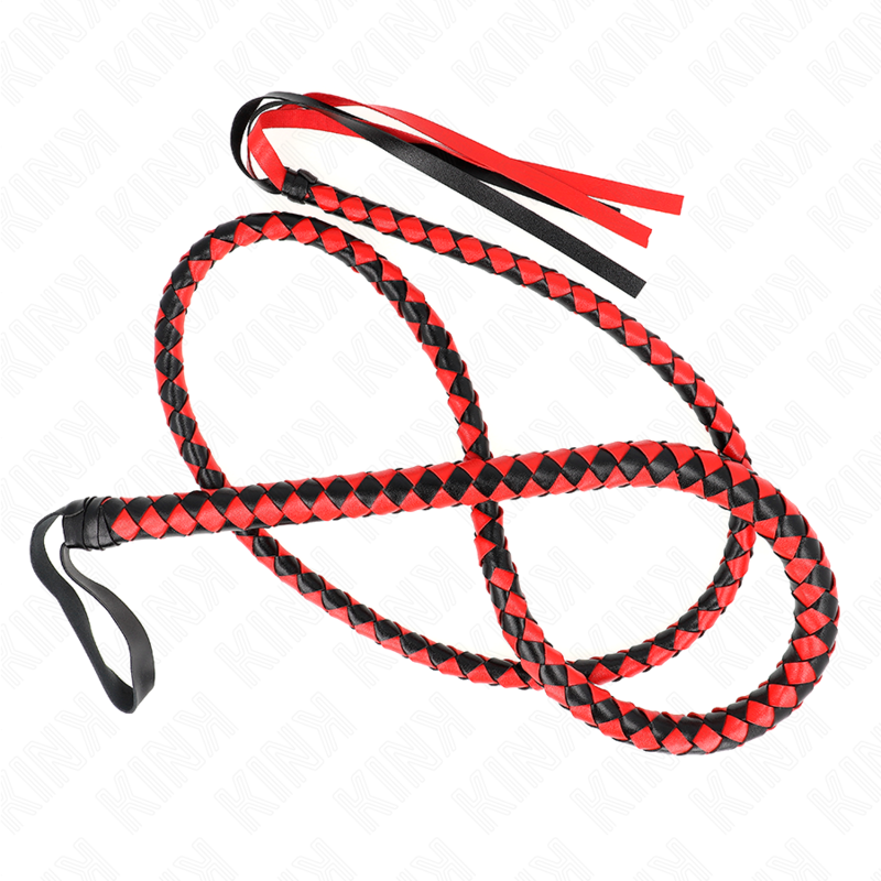 Imagen que nos facilita KINK IMPACT & TOUCH de su producto erótico KINK - LÁTIGO DE SERPIENTE LARGO ROJO 210 CM para nuestra categoría "BDSM & BONDAGE |Artículos BDSM|Látigos BDSM".