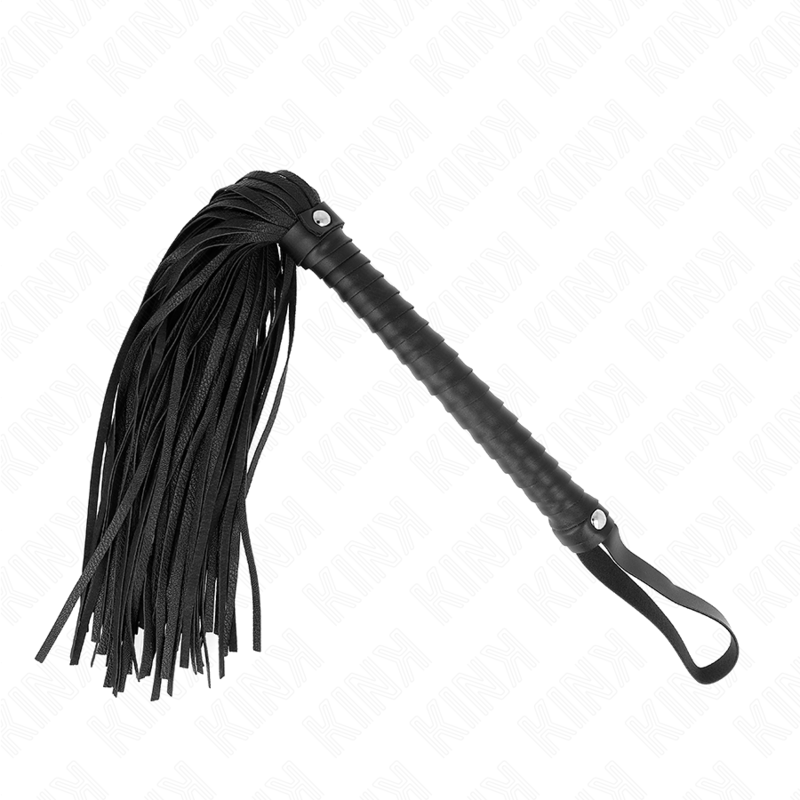 Imagen que nos facilita KINK IMPACT & TOUCH de su producto erótico KINK - LÁTIGO CON MANGO TEXTURIZADO NEGRO 48.5 CM para nuestra categoría "BDSM & BONDAGE |Artículos BDSM|Látigos BDSM".