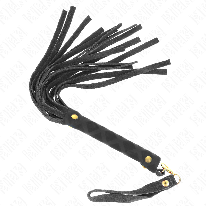 Imagen que nos facilita KINK IMPACT & TOUCH de su producto erótico KINK - LÁTIGO MINI PIEL DE ANTE NEGRO 30 CM para nuestra categoría "BDSM & BONDAGE |Artículos BDSM|Látigos BDSM".