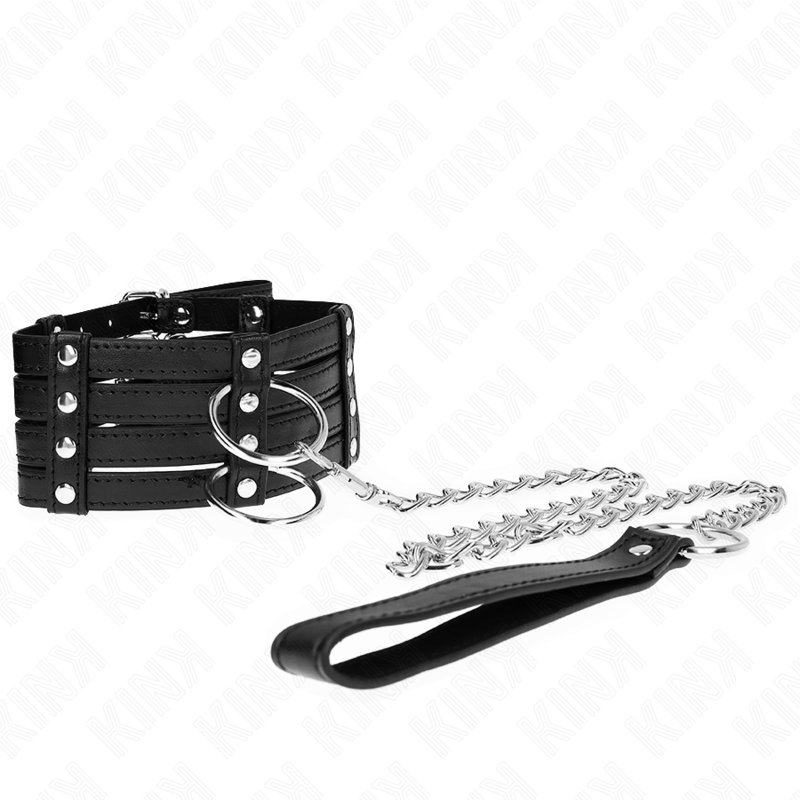 Imagen que nos facilita KINK COLLAR & GAG de su producto erótico KINK - COLLAR CON CORREA 65 CM ESTILO SUB AJUSTABLE 35-51 CM X 7 CM para nuestra categoría "BDSM & BONDAGE |Bondage|Collares".