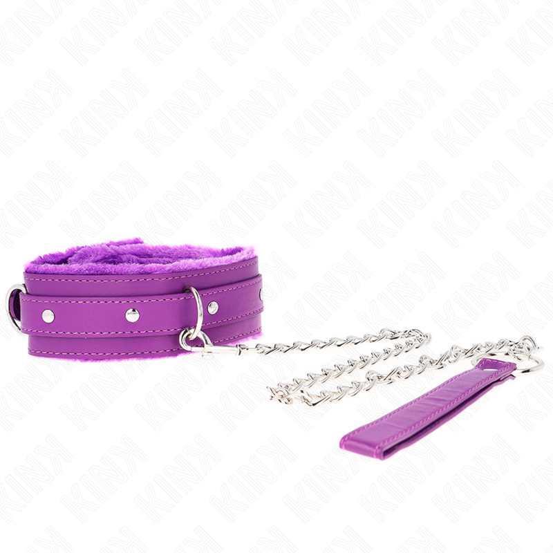 Imagen que nos facilita KINK COLLAR & GAG de su producto erótico KINK - COLLAR CON CORREA 65 CM CON RESTRICCIONES MORADO AJUSTABLE 36-42 CM X 5.5 CM para nuestra categoría "BDSM & BONDAGE |Bondage|Collares".