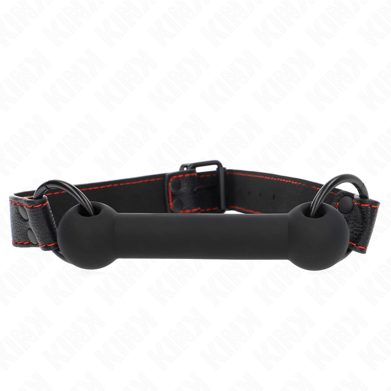 Imagen que nos facilita KINK COLLAR & GAG de su producto erótico KINK - MORDAZA FORMA DE HUESO CON CORREA POLIPIEL NEGRO AJUSTABLE 41-57 CM para nuestra categoría "BDSM & BONDAGE |Bondage|Mordazas".