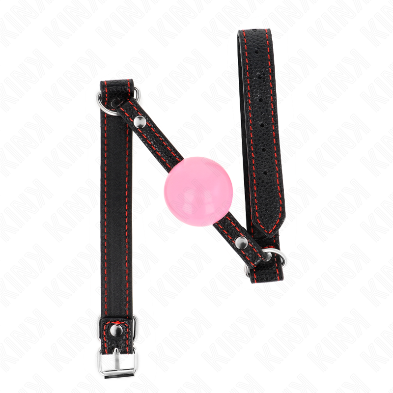 Imagen que nos facilita KINK COLLAR & GAG de su producto erótico KINK - MORDAZA DE BOLA 4 CM DE ORO ROSA 60 x 2 CM para nuestra categoría "BDSM & BONDAGE |Bondage|Mordazas".