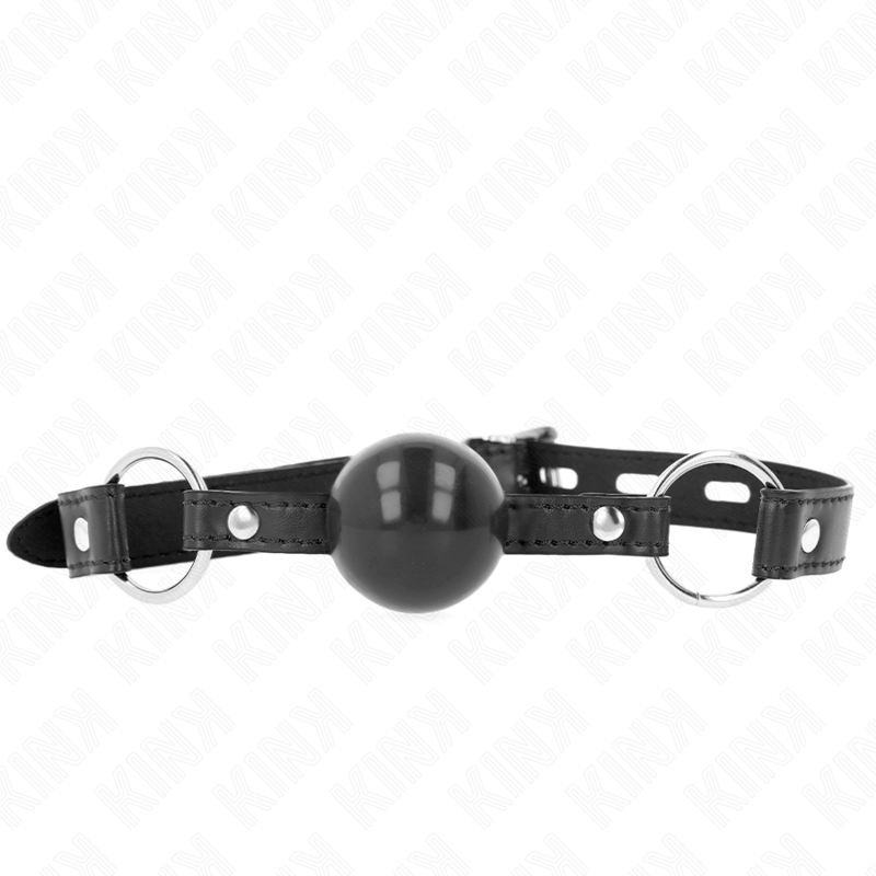 Imagen que nos facilita KINK COLLAR & GAG de su producto erótico KINK - MORDAZA DE BOLA 4 CM TPE NEGRO 60 x 2 CM para nuestra categoría "BDSM & BONDAGE |Bondage|Mordazas".