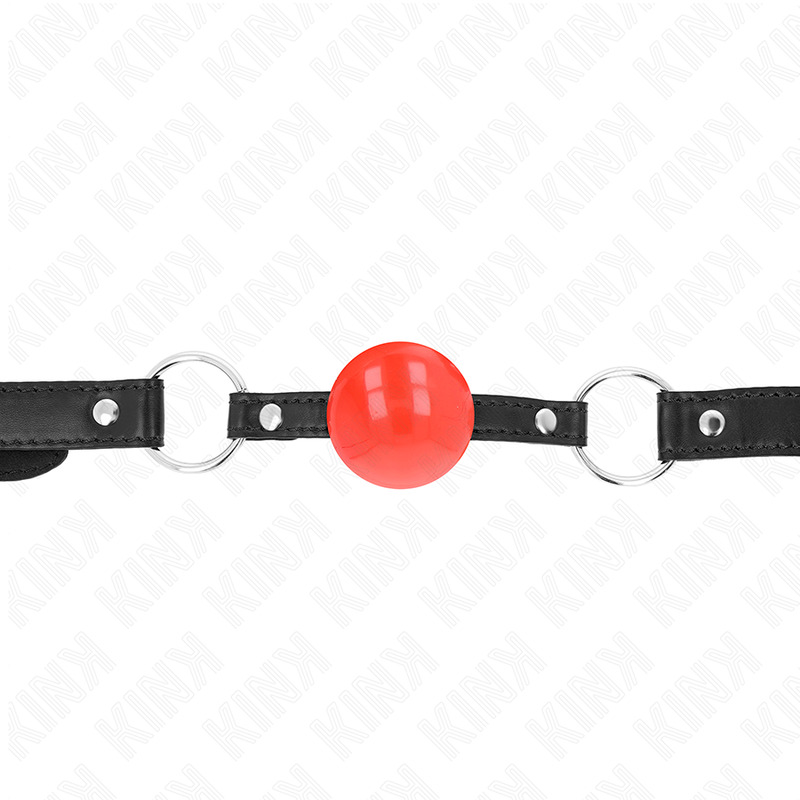 Imagen que nos facilita KINK COLLAR & GAG de su producto erótico KINK - MORDAZA DE BOLA 4 CM TPE ROJO 60 x 2 CM para nuestra categoría "BDSM & BONDAGE |Bondage|Mordazas".