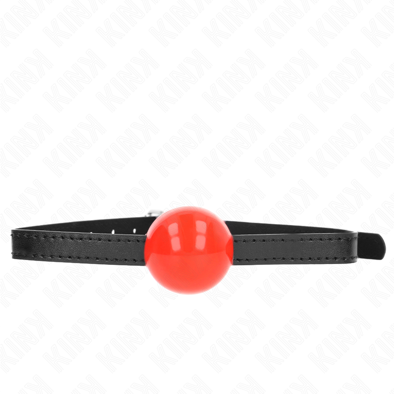 Imagen que nos facilita KINK COLLAR & GAG de su producto erótico KINK - MORDAZA DE BOLA 4 CM SÓLIDA SIMPLE ROJO 65 x 1.5 CM para nuestra categoría "BDSM & BONDAGE |Bondage|Mordazas".