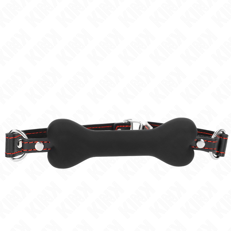 Imagen que nos facilita KINK COLLAR & GAG de su producto erótico KINK - MORDAZA DE HUESO 12 CM NEGRO 63 x 2 CM para nuestra categoría "BDSM & BONDAGE |Bondage|Mordazas".