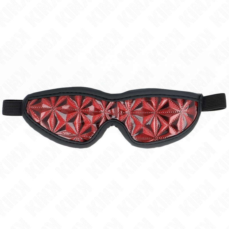 Imagen que nos facilita KINK MASKED ALLURE de su producto erótico KINK - VENDA CON PATRÓN DE DIAMANTES ROJO 20.5 x 6 CM para nuestra categoría "BDSM & BONDAGE |Bondage|Antifaces".