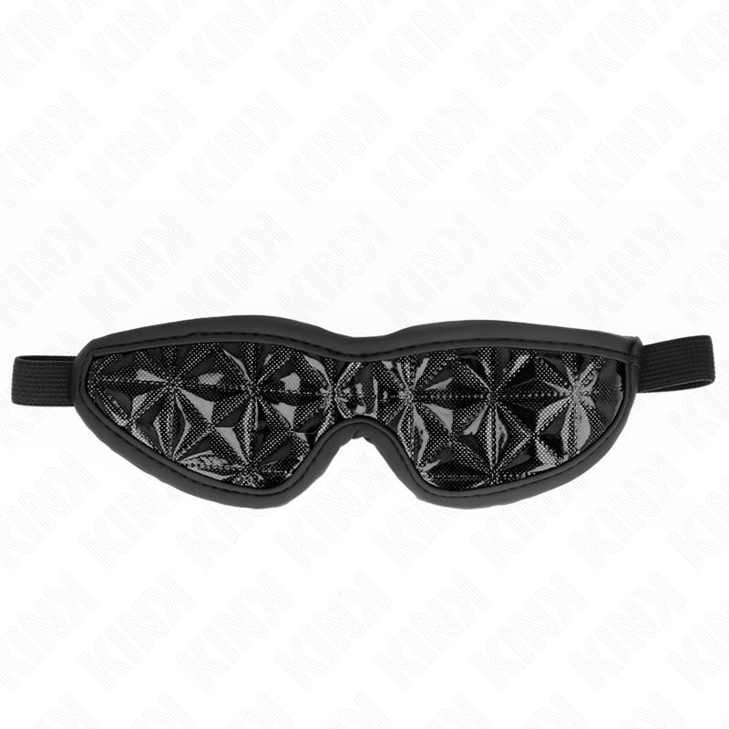 Imagen que nos facilita KINK MASKED ALLURE de su producto erótico KINK - VENDA CON PATRÓN DE DIAMANTES NEGRO 20.5 x 6 CM para nuestra categoría "BDSM & BONDAGE |Bondage|Antifaces".