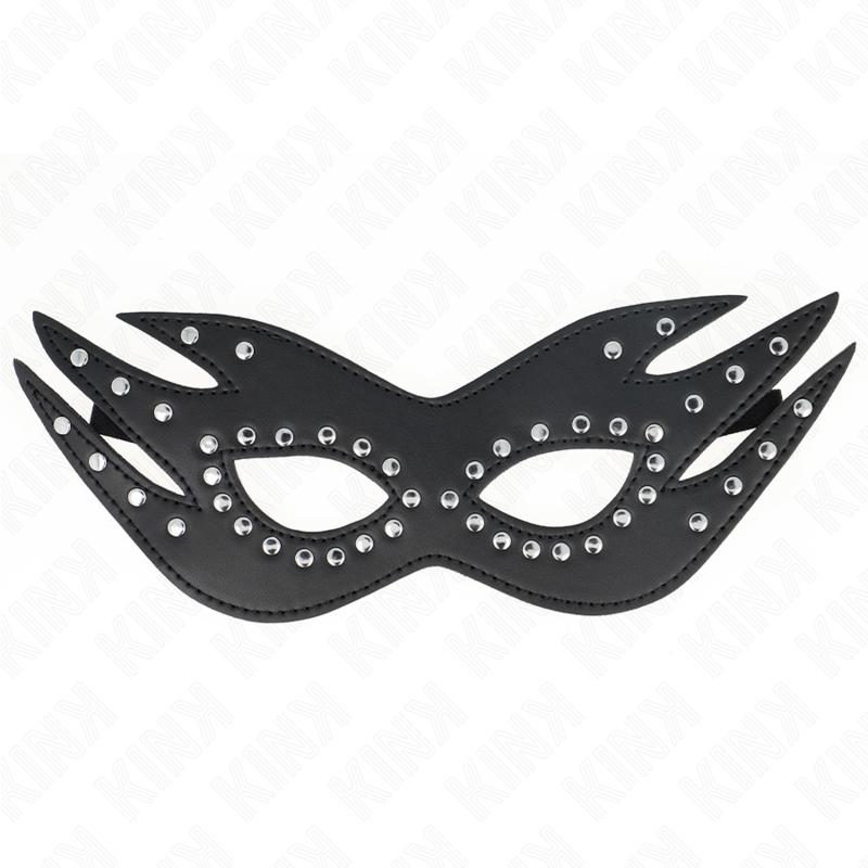 Imagen que nos facilita KINK MASKED ALLURE de su producto erótico KINK - MÁSCARA DE POLIPIEL CON REMACHES MODELO 3 26 x 9.5 CM para nuestra categoría "BDSM & BONDAGE |Bondage|Máscaras".