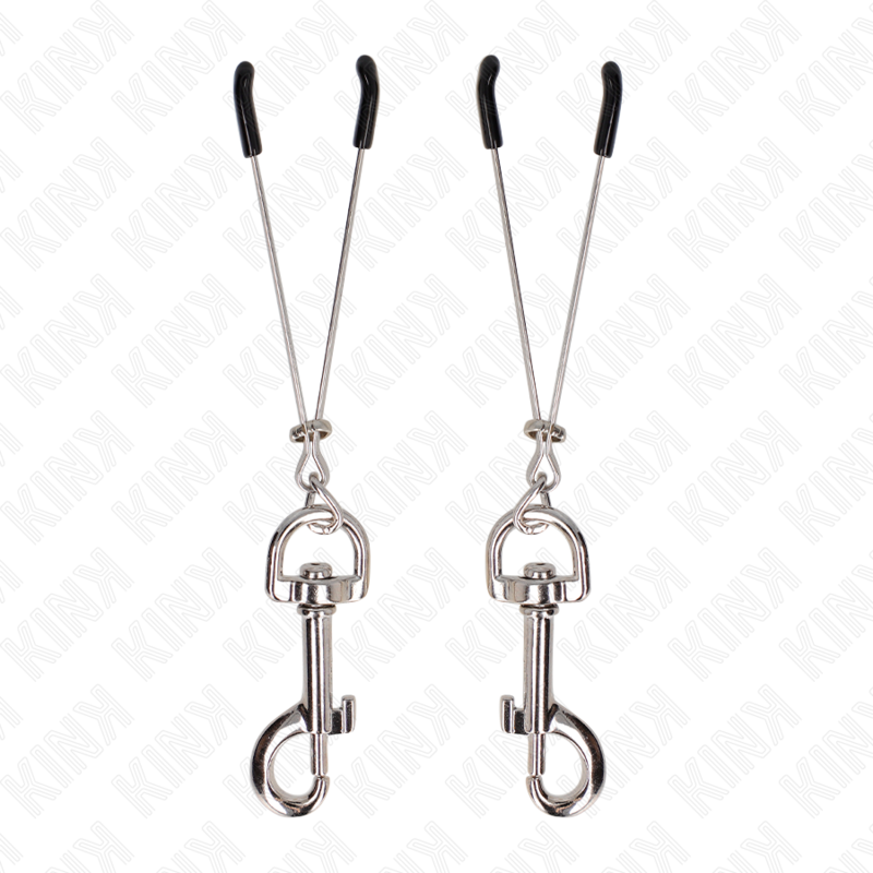 Imagen que nos facilita KINK NIPPLE GRIP de su producto erótico KINK - PINZAS PARA PEZONES FINA CON GANCHO PLATEADO 7 CM para nuestra categoría "BDSM & BONDAGE |Artículos BDSM|Pinzas Pezones BDSM".