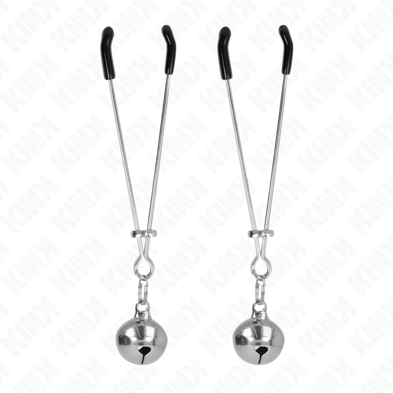 Imagen que nos facilita KINK NIPPLE GRIP de su producto erótico KINK - PINZAS PARA PEZONES FINA CON CASCABEL PLATEADO 7 CM para nuestra categoría "BDSM & BONDAGE |Artículos BDSM|Pinzas Pezones BDSM".