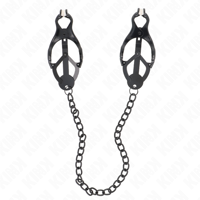 Imagen que nos facilita KINK NIPPLE GRIP de su producto erótico KINK - PINZAS PARA PEZONES ESTILO JAPONÉS CON CADENA NEGRO 30 CM para nuestra categoría "BDSM & BONDAGE |Artículos BDSM|Pinzas Pezones BDSM".