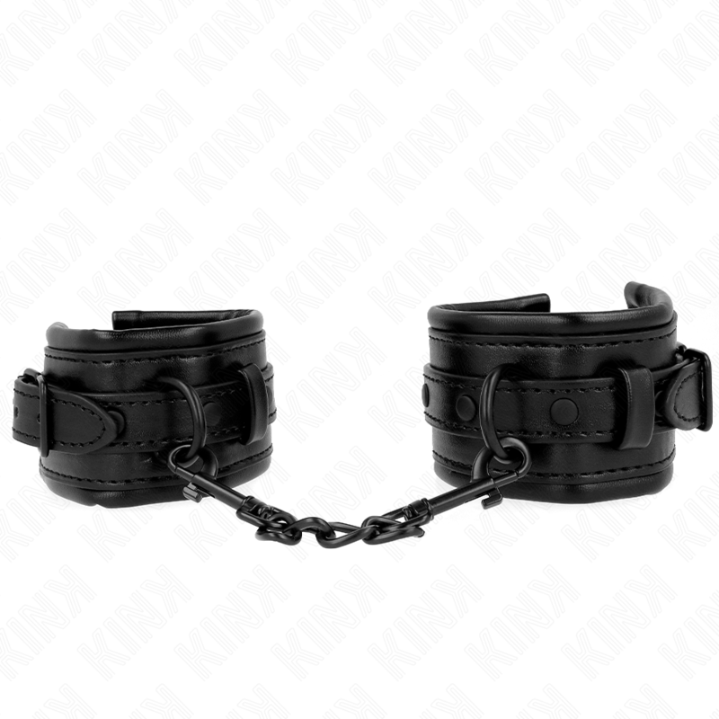 Imagen que nos facilita KINK WRIST RESTRAINT de su producto erótico KINK - MUÑEQUERAS AJUSTABLE NEGRO 20-30 CM X 6 CM para nuestra categoría "BDSM & BONDAGE |Bondage|Esposas de fijación".