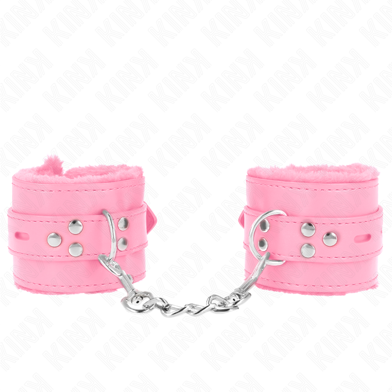 Imagen que nos facilita KINK WRIST RESTRAINT de su producto erótico KINK - MUÑEQUERAS FORRADAS CON AGUJEROS CUADRADOS ROSA Y CORREA ROSA AJUSTABLE 17-29 CM X 6 CM para nuestra categoría "BDSM & BONDAGE |Bondage|Esposas de fijación".