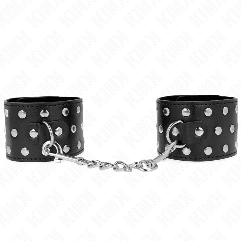 Imagen que nos facilita KINK WRIST RESTRAINT de su producto erótico KINK - MUÑEQUERAS ESTILO PUNK AJUSTABLE 19-24 CM X 5.5 CM para nuestra categoría "BDSM & BONDAGE |Bondage|Esposas de fijación".