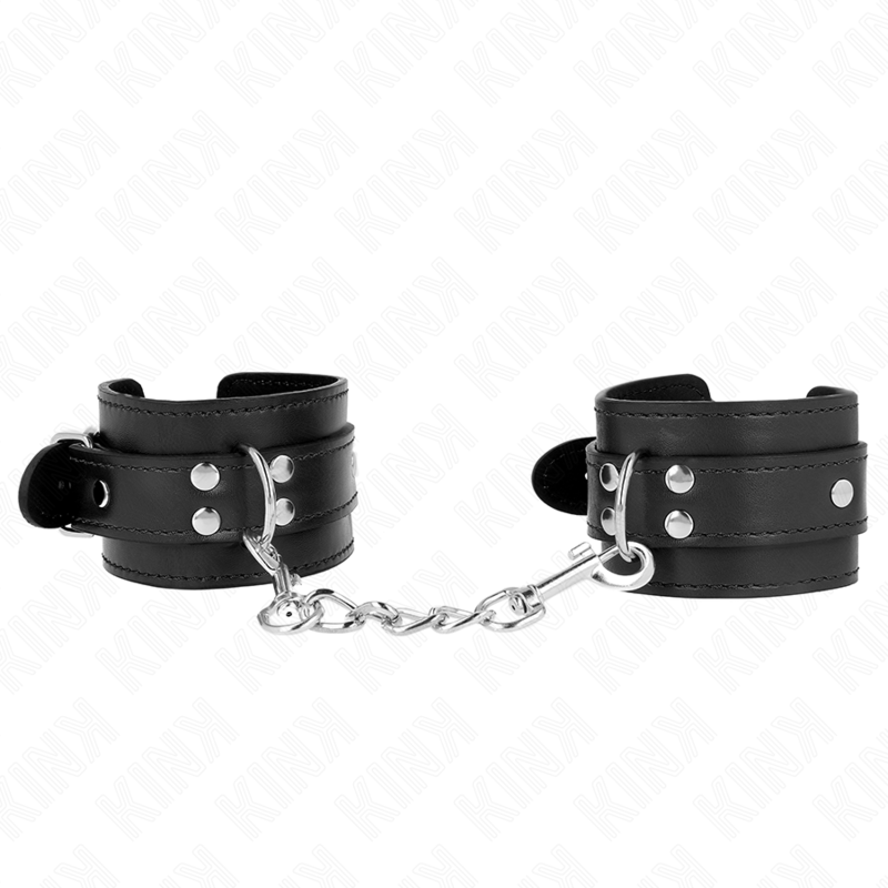 Imagen que nos facilita KINK WRIST RESTRAINT de su producto erótico KINK - MUÑEQUERAS SENCILLAS NEGRO AJUSTABLE 20-23 CM X 5.5 CM para nuestra categoría "BDSM & BONDAGE |Bondage|Esposas de fijación".