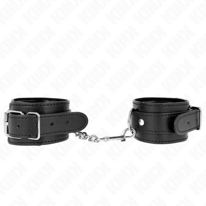 Imagen que nos facilita KINK WRIST RESTRAINT de su producto erótico KINK - MUÑEQUERAS FINAS NEGRO AJUSTABLE 21-33 CM para nuestra categoría "BDSM & BONDAGE |Bondage|Esposas de fijación".