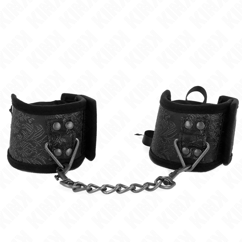 Imagen que nos facilita KINK WRIST RESTRAINT de su producto erótico KINK - MUÑEQUERAS DISEÑO ESCÁNDALO NEGRO DETALLE LAZO 24.5 CM X 6.5 CM para nuestra categoría "BDSM & BONDAGE |Bondage|Esposas de fijación".