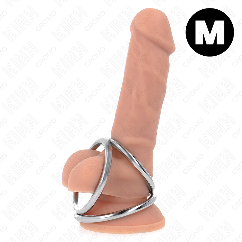 Imagen que nos facilita KINK RING POWER de su producto erótico KINK - ANILLO PENE TRIPLE METAL CROMADO 3.8 CM A 5 CM MODELO 2 para nuestra categoría "BDSM & BONDAGE |Artículos BDSM|Anillas pene metal BDSM".