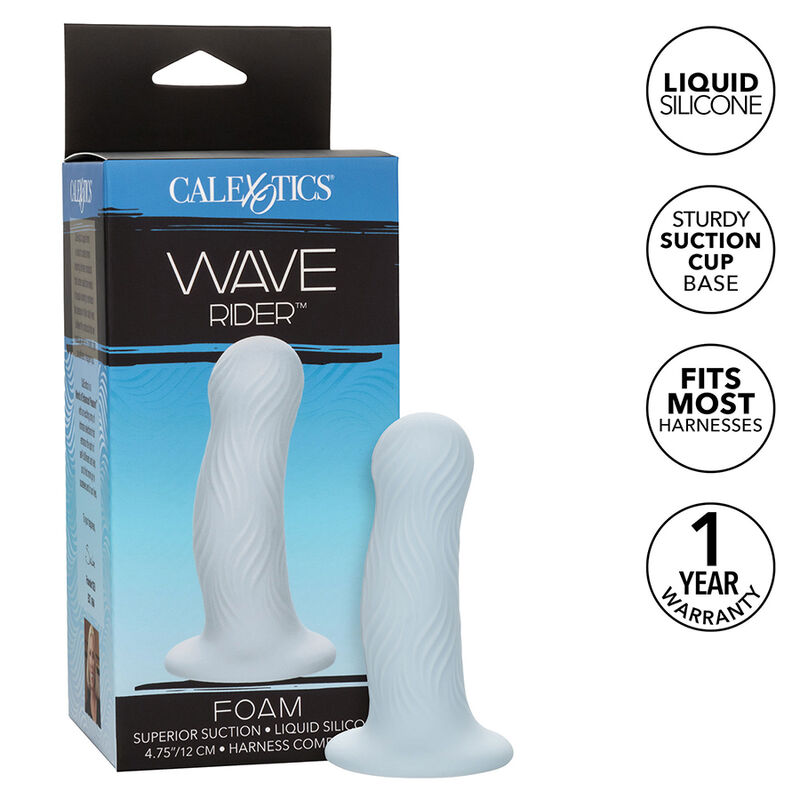 Imagen que nos facilita CALEXOTICS de su producto erótico CALEXOTICS - WAVE RIDER PLUG ANAL ESPUMA AZUL para nuestra categoría "JUGUETES BIENESTAR |Anal|Plugs Anales".