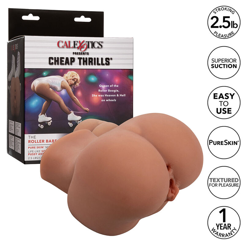 Imagen que nos facilita CALEXOTICS de su producto erótico CALEXOTICS - THE ROLLER BABE DOBLE MASTURBADOR REALÍSTICO NATURAL para nuestra categoría "JUGUETES BIENESTAR |Juguetes para Hombres|Vaginas sin vibración".