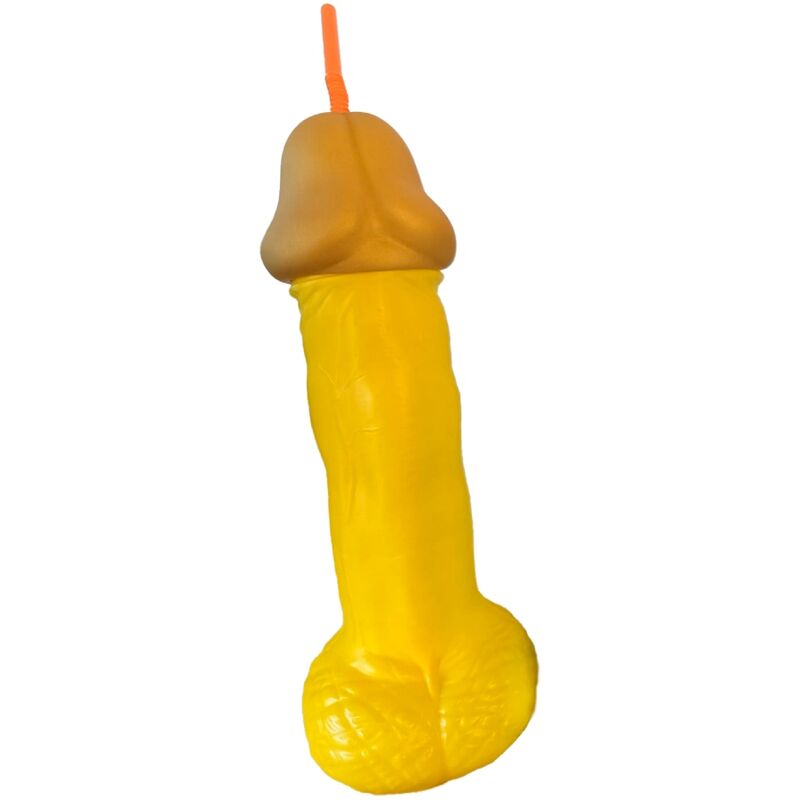 Imagen que nos facilita DIABLO PICANTE de su producto erótico DIABLO PICANTE - VASO PENE PLÁSTICO AMARILLO para nuestra categoría "ARTÍCULOS VARIOS|Articulos divertidos|Complementos".