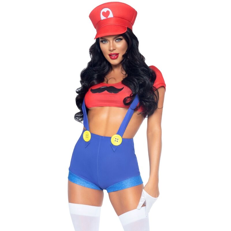 Imagen que nos facilita LEG AVENUE COSTUMES de su producto erótico LEG AVENUE - DISFRAZ SEXY MARIO BROS ROJO/AZUL S para nuestra categoría "MODA & LENCERÍA|Lencería Mujer|Disfraces Mujer|Otros disfraces".