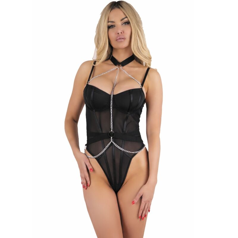 Imagen que nos facilita LIVCO CORSETTI BODIES de su producto erótico LIVCO CORSETTI FASHION - RUBIKA LC XG079 BODY CON GARGANTILLA NEGRO S para nuestra categoría "MODA & LENCERÍA|Lencería Mujer|Lencería Sexy|Bodys".