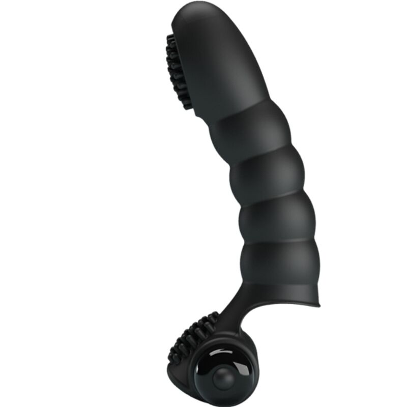 Imagen que nos facilita PRETTY LOVE de su producto erótico PRETTY LOVE - ALEXANDER VIBRADOR DE DEDO 10 VIBRACIONES NEGRO para nuestra categoría "JUGUETES BIENESTAR |Vibradores|Vibradores Dedo".