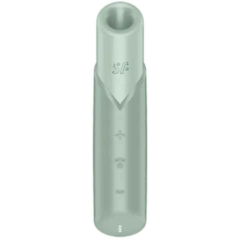 Imagen que nos facilita SATISFYER AIR PULSE de su producto erótico SATISFYER - NAUGHTY KISS ESTIMULADOR CLÍTORIS POR ONDAS VERDE AGUA para nuestra categoría "JUGUETES BIENESTAR |Juguetes para Mujeres|Estimuladores|Para Clítoris".