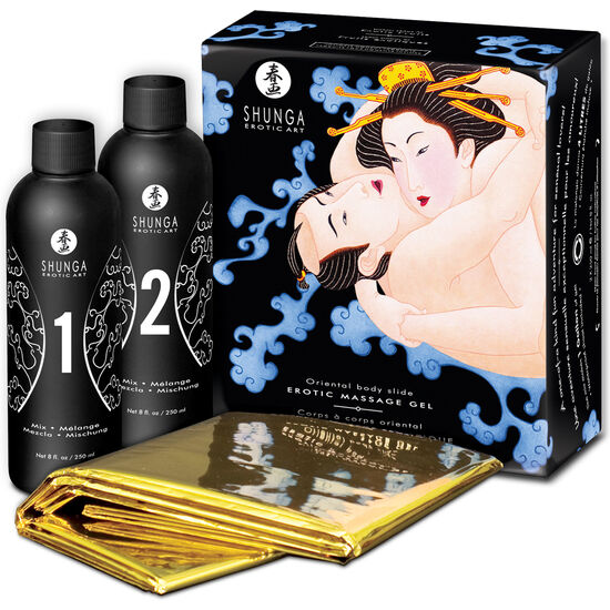 Imagen que nos facilita SHUNGA KITS de su producto erótico SHUNGA - GEL DE MASAJE EROTICO CUERPO A CUERPO ORIENTAL FRUTAS EXOTICAS para nuestra categoría "DROGUERÍA |Para Masajes|Kits de masaje".