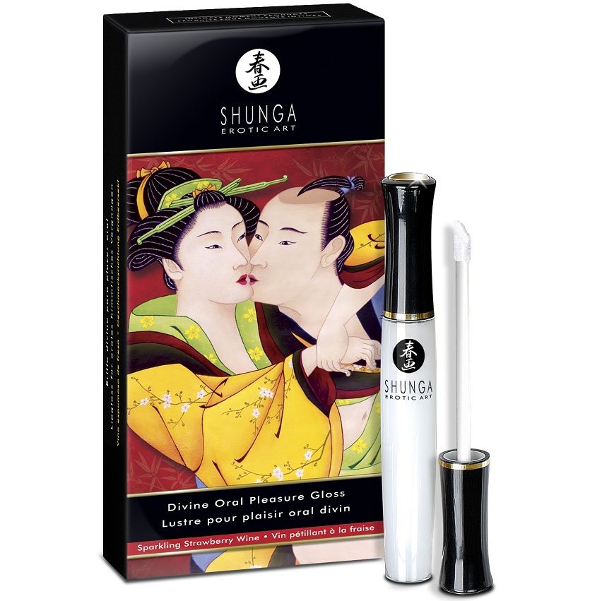 Imagen que nos facilita SHUNGA APHRODISIACS de su producto erótico SHUNGA - GLOSS LABIAL DIVINO FRESA & CAVA para nuestra categoría "DROGUERÍA |Para Sexo Oral".