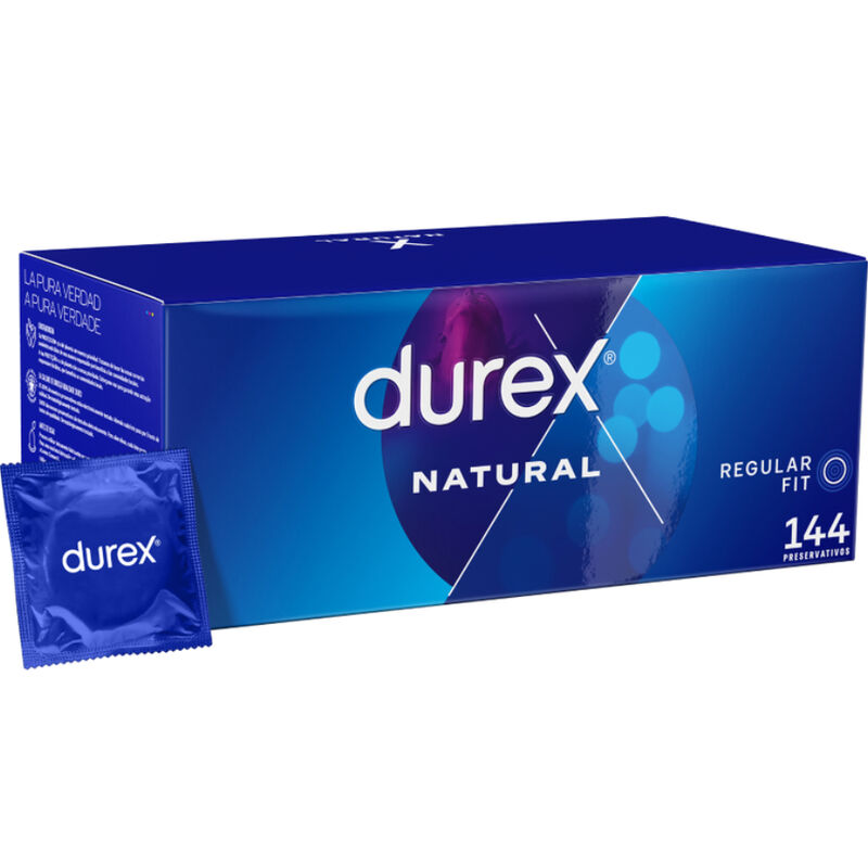 Imagen que nos facilita DUREX CONDOMS de su producto erótico DUREX - NATURAL 144 UNIDADES para nuestra categoría "PRESERVATIVOS |Normales".