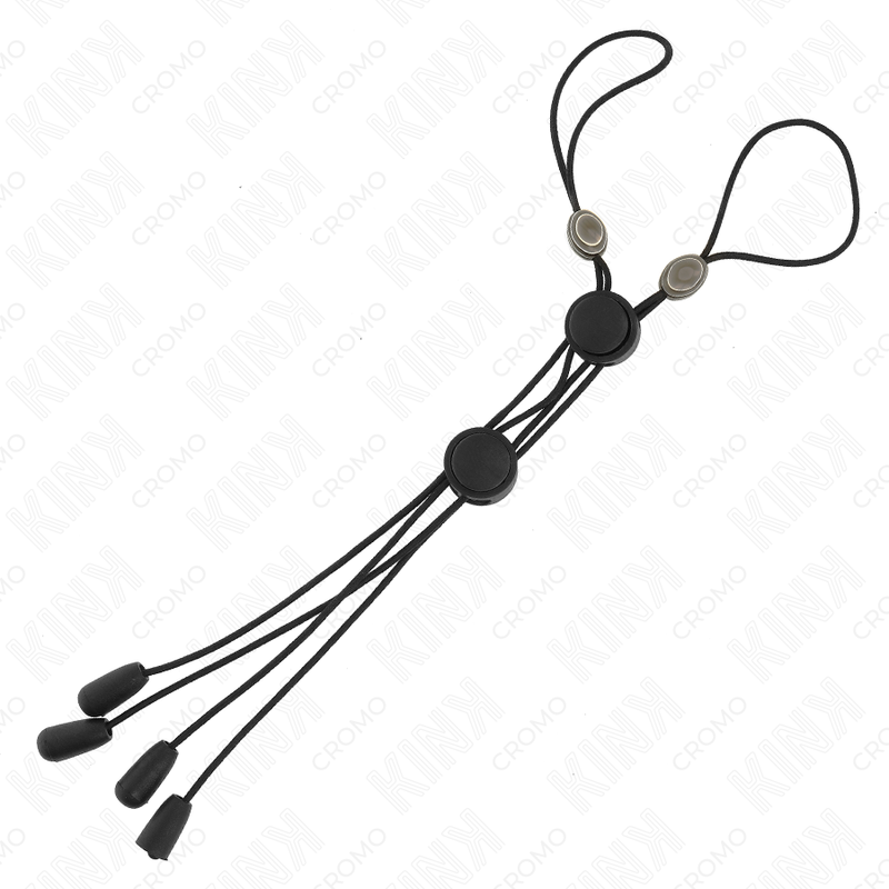 Imagen que nos facilita KINK NIPPLE GRIP de su producto erótico KINK - PINZAS PARA PEZONES DETALLE NEGRO CON ELÁSTICO NEGRO para nuestra categoría "BDSM & BONDAGE |Artículos BDSM|Pinzas Pezones BDSM".